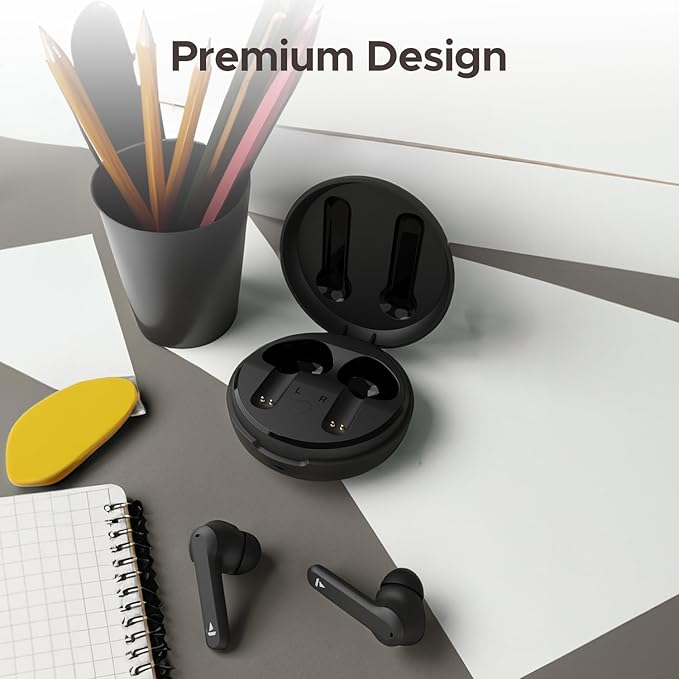 BoAt Airdopes Sonik Refurbished-Excellent Condition( Thunder Black)