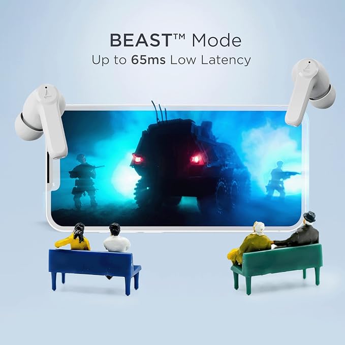 BoAt Airdopes 393 ANC Ivory White Refurbished-Excellent Condition