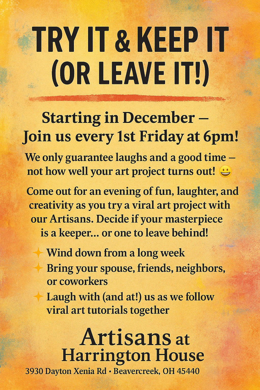 First Friday, Feb 6th, 2026, 6pm