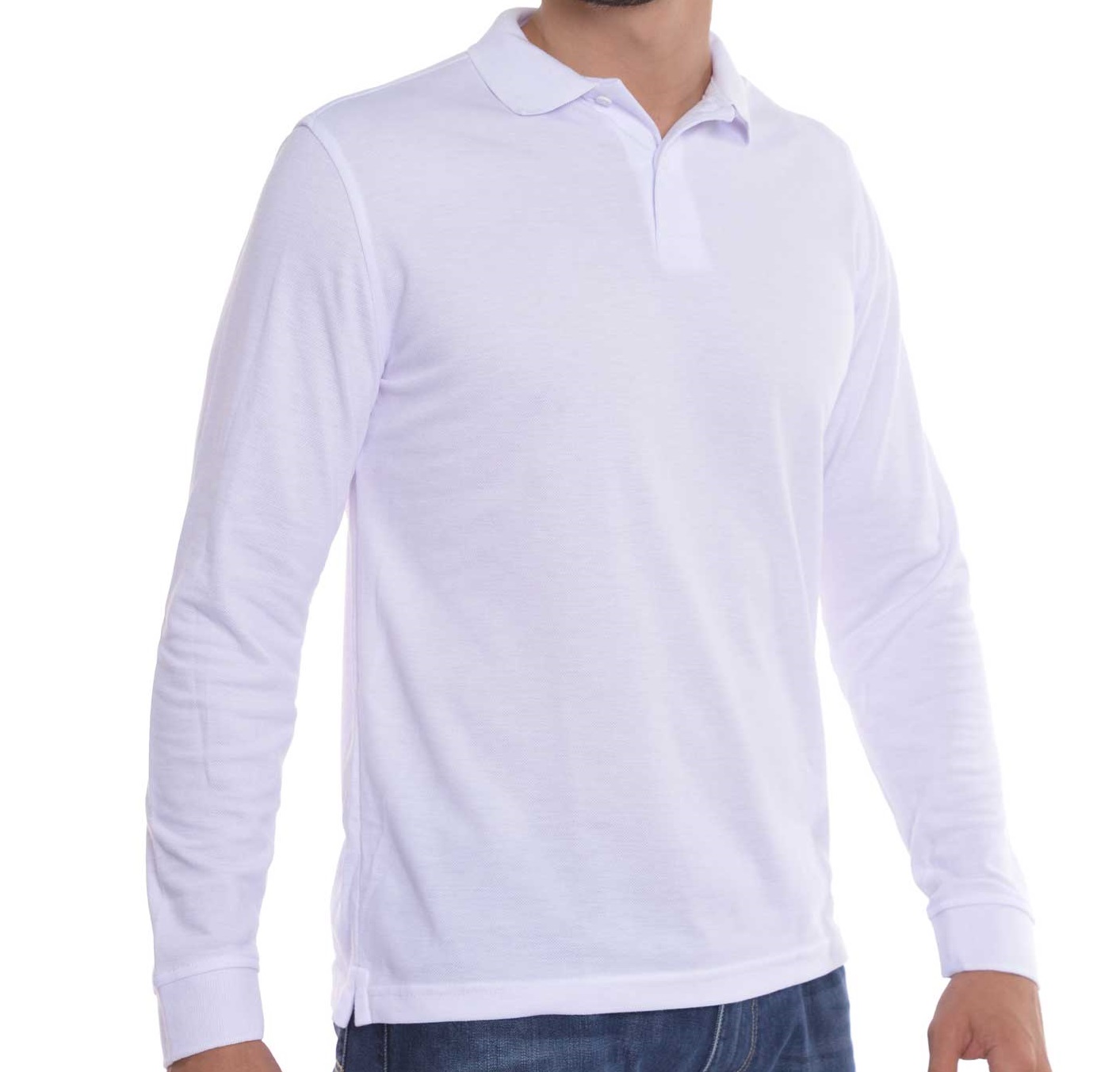 Camiseta tipo polo manga larga