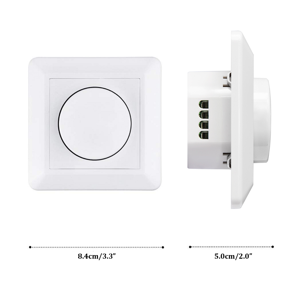 Wall Light Dimmer Switch LED Dimmer 200W 1-pol hvit