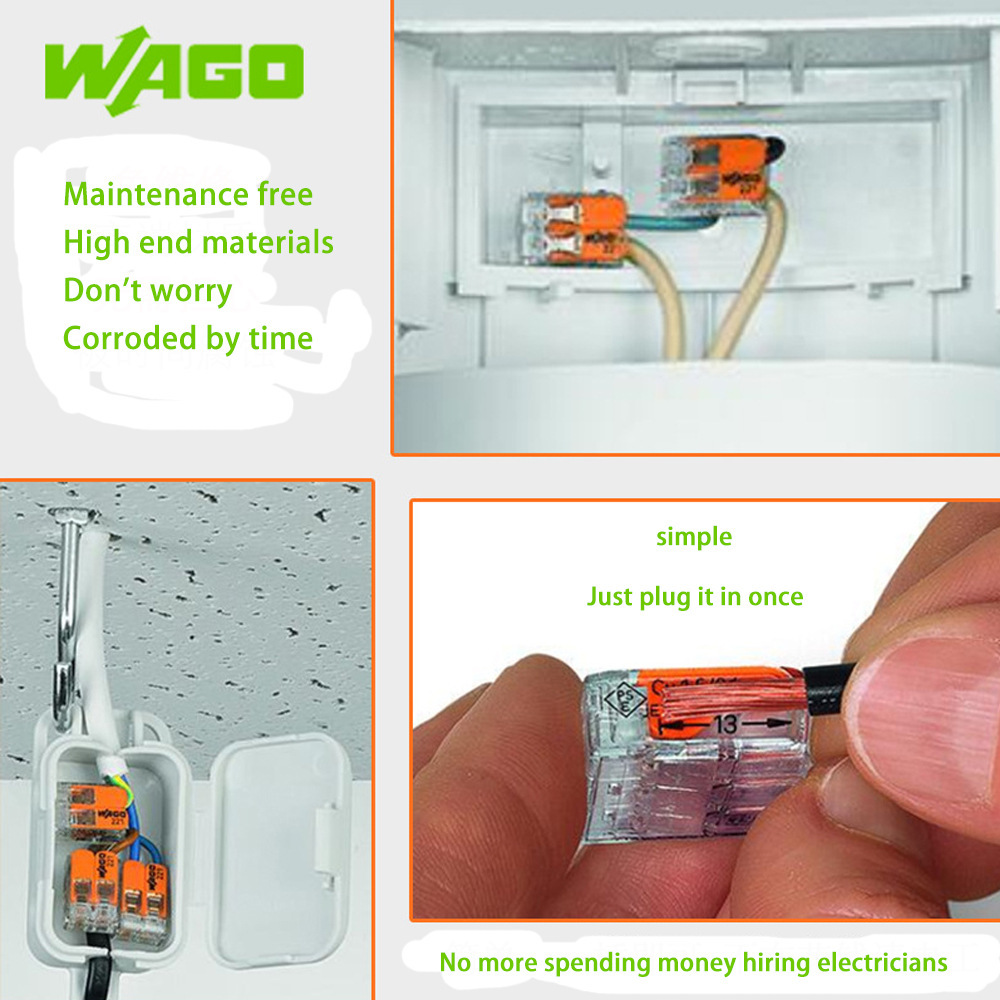 Wago koblingsklemme 221-412 2-leder