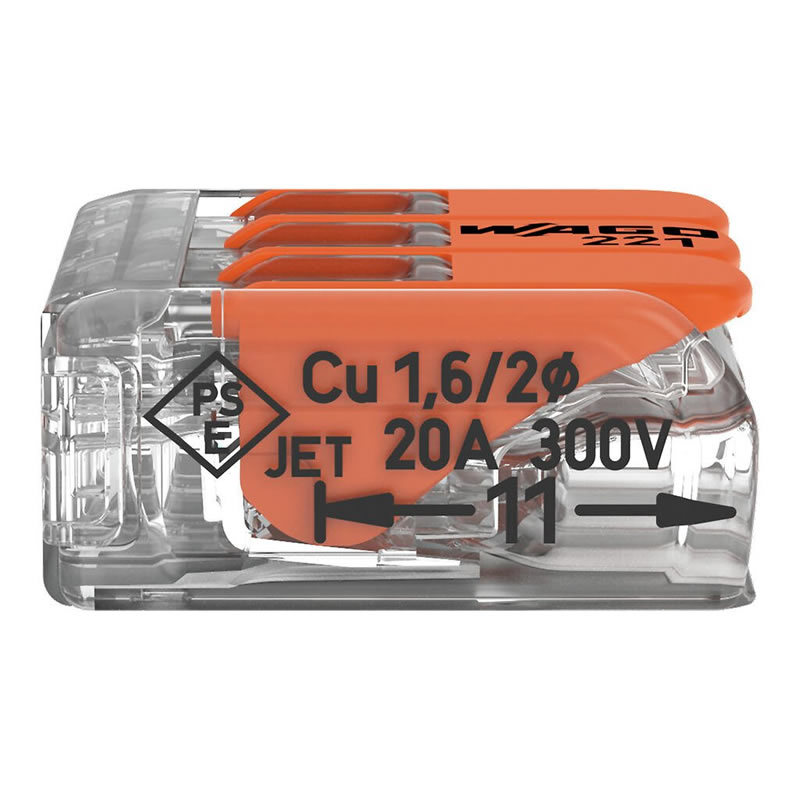 Wago koblingsklemme 221-413 3-leder