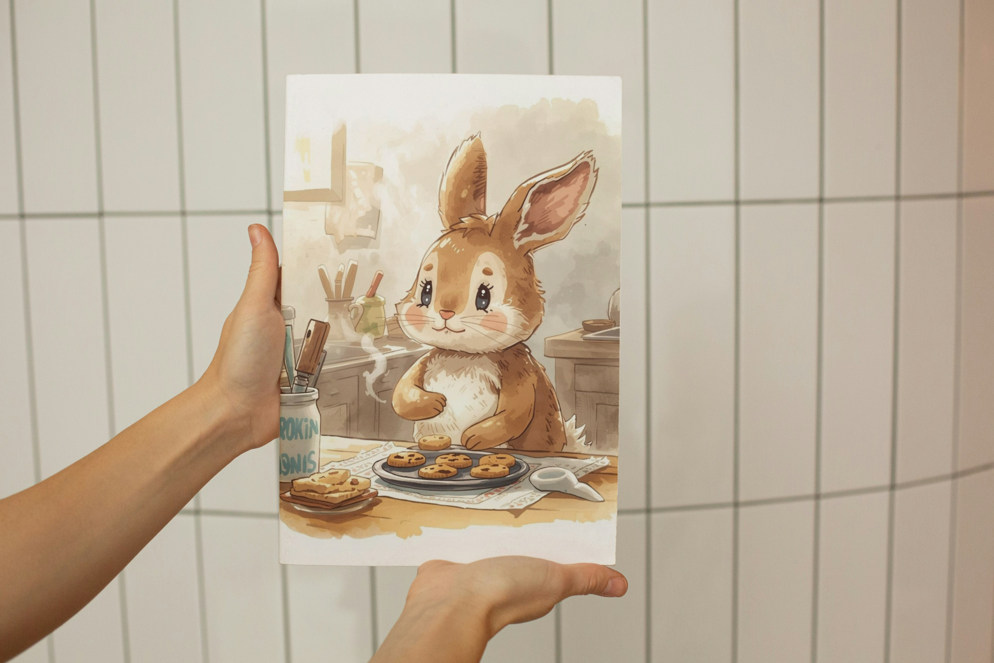 Baking Bunny Digital Art Print