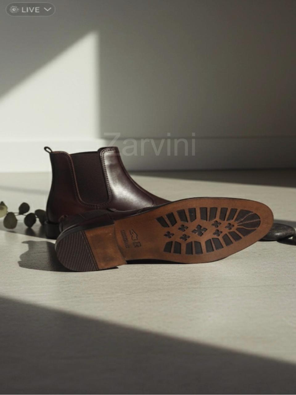 Man's Leather High Sole Chelsea