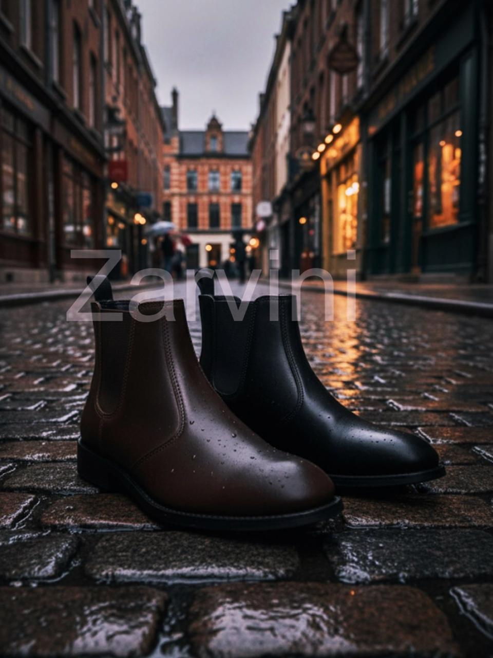 Man's Leather High Sole Chelsea