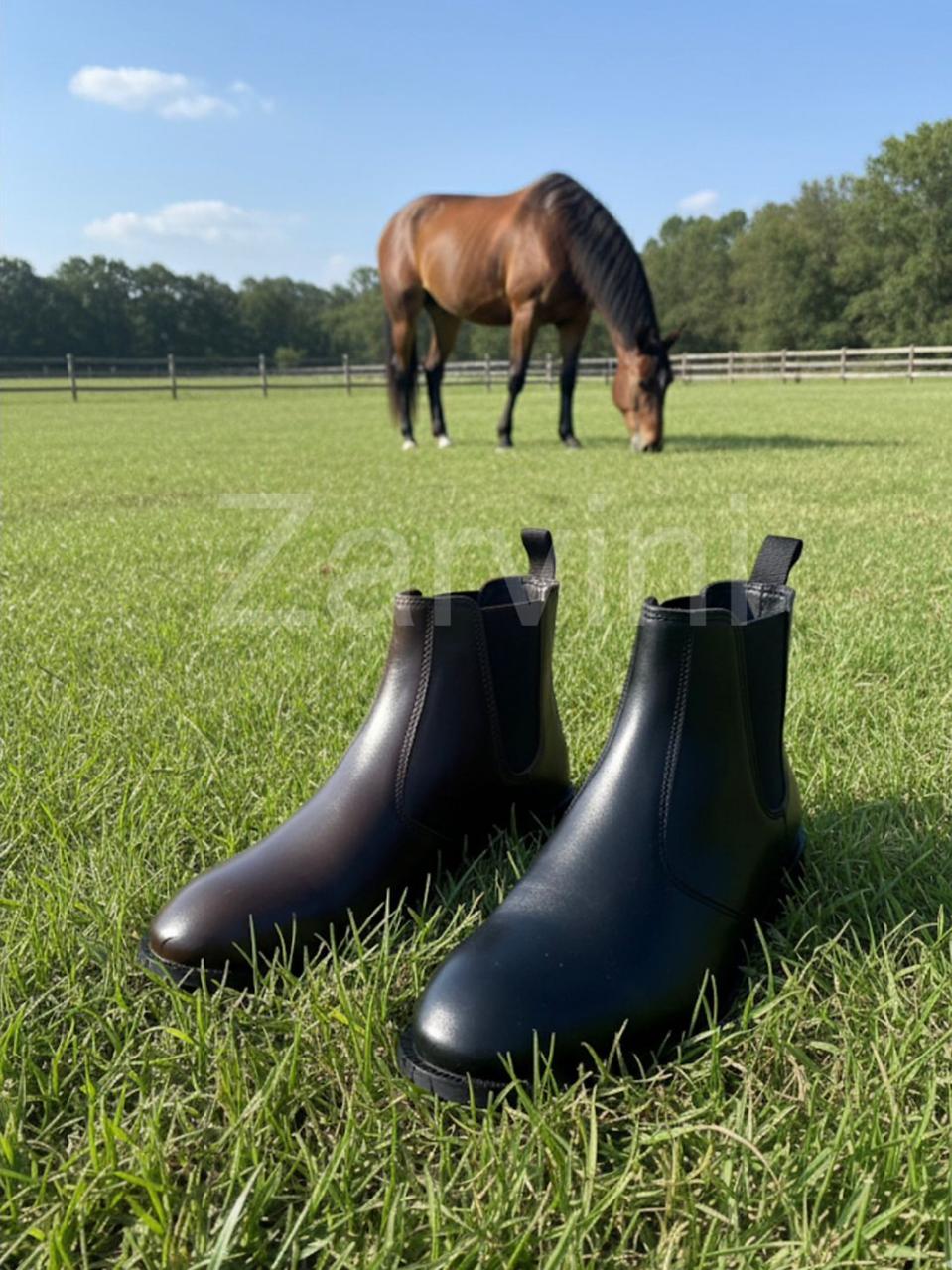 Man's Leather High Sole Chelsea