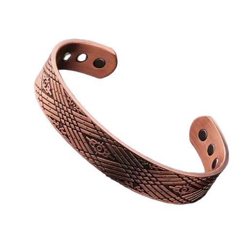 Bracelet cuivre magnétique motif Losange