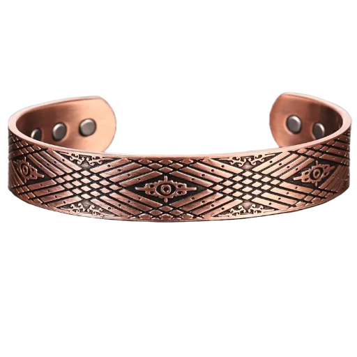 Bracelet cuivre magnétique motif Losange