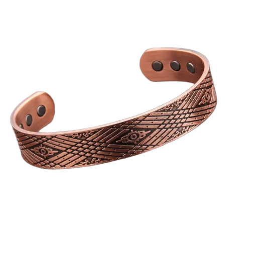 Bracelet cuivre magnétique motif Losange