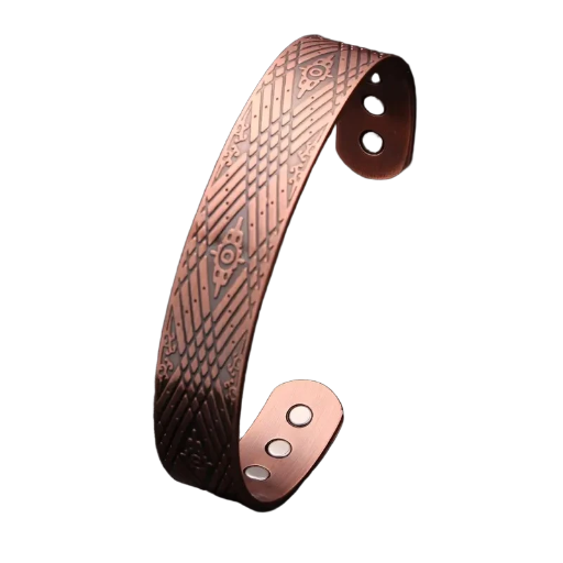 Bracelet cuivre magnétique motif Losange
