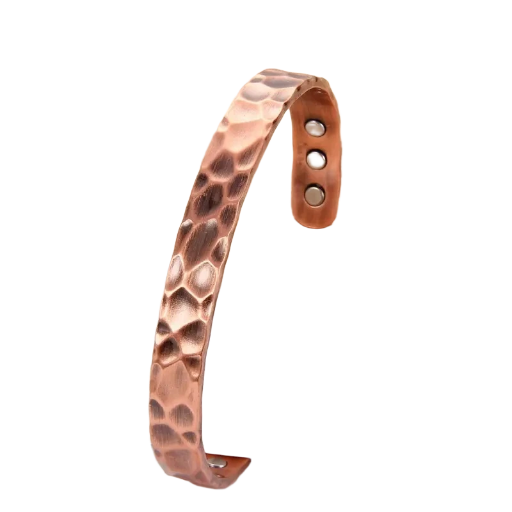 Bracelet cuivre magnétique martelé