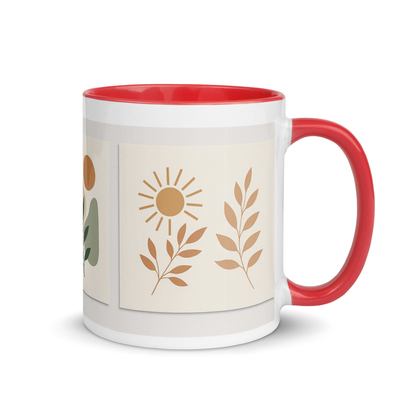 Tasse avec motifs naturels