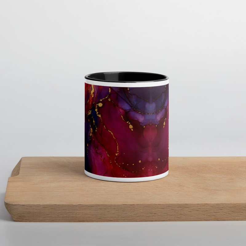 Mug en marbre violet, cadeau tasse café thé pour elle, cadeau d'anniversaire pour elle, cadeau d'anniversaire soeur maman