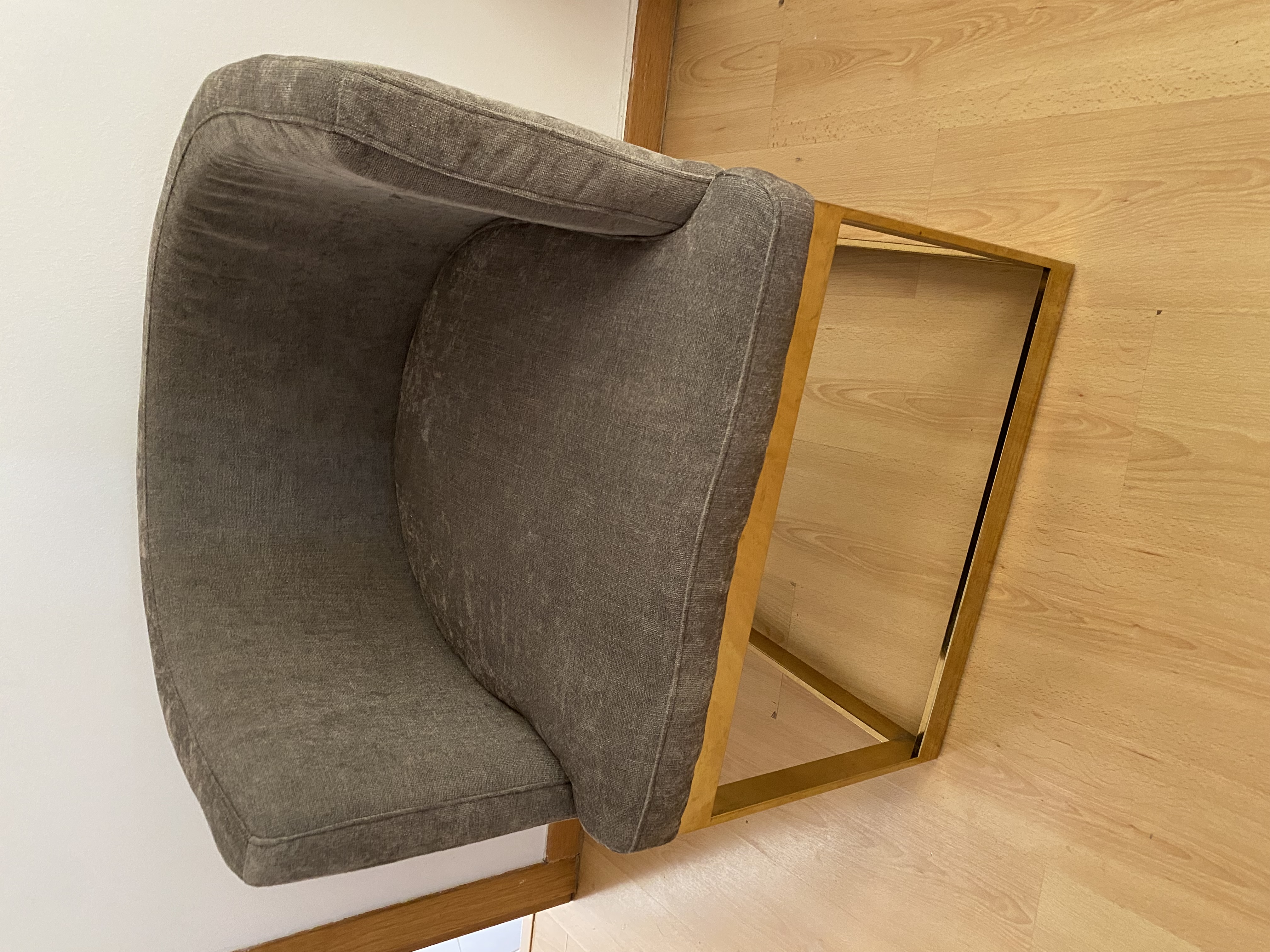 Poltrona moderna de veludo