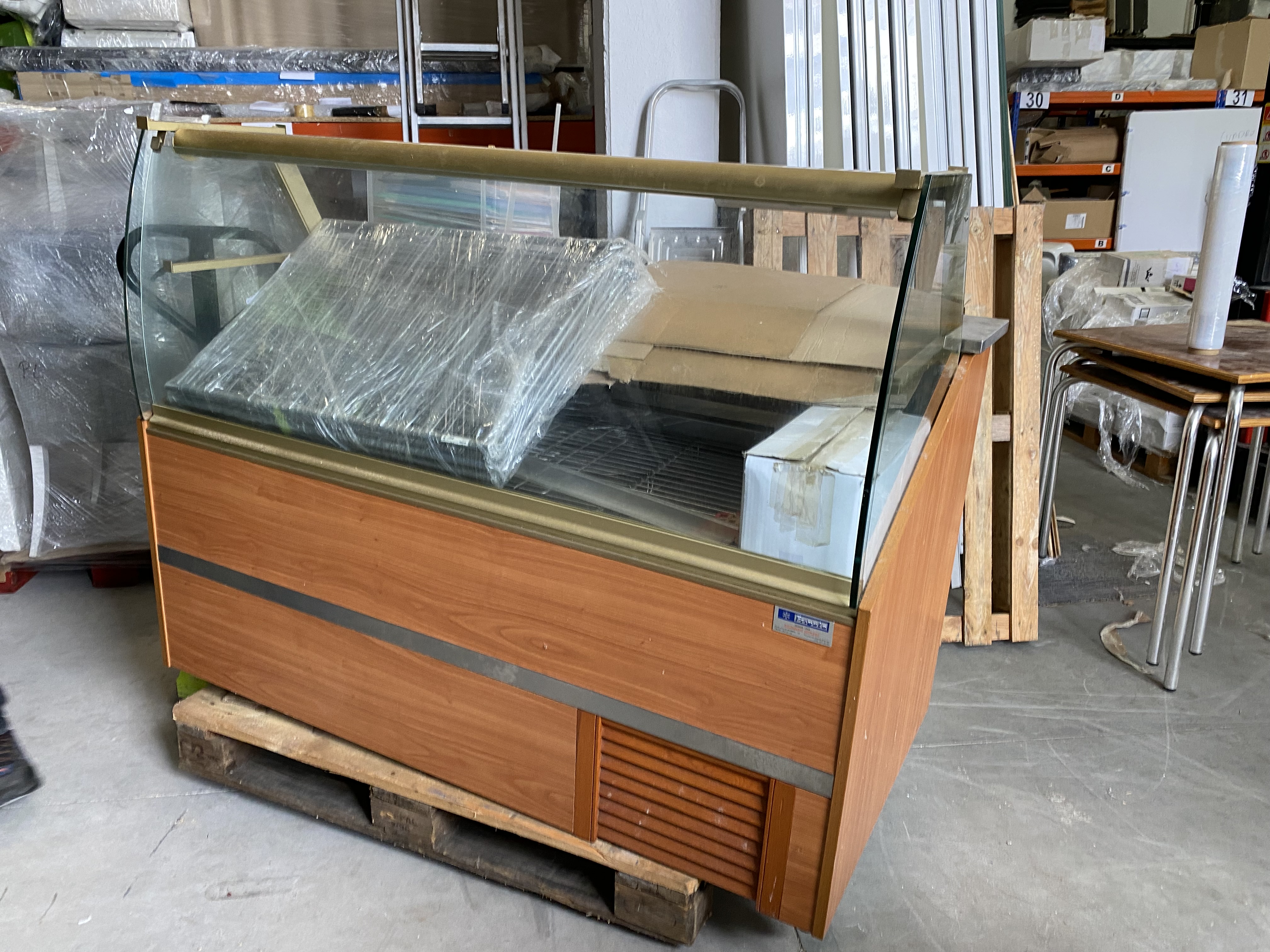 Vitrine refrigerada para exposição