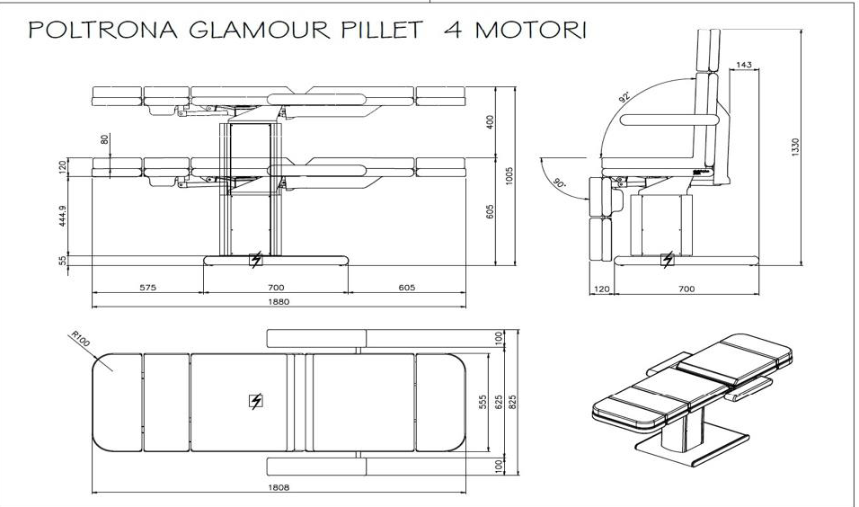 Poltrona Glamour Pillet – 4 Motores