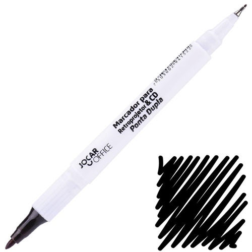 CANETA P/RETROPROJETOR 2PONTAS 