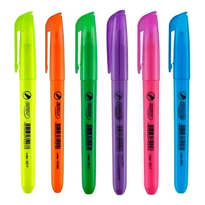 Marcadores de texto coloridos