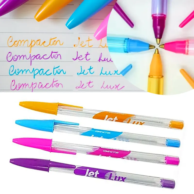 CANETA COMPACTOR COLORIDA UN.