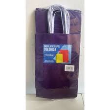 Sacolas de papel coloridas P 15X7,5X21CM