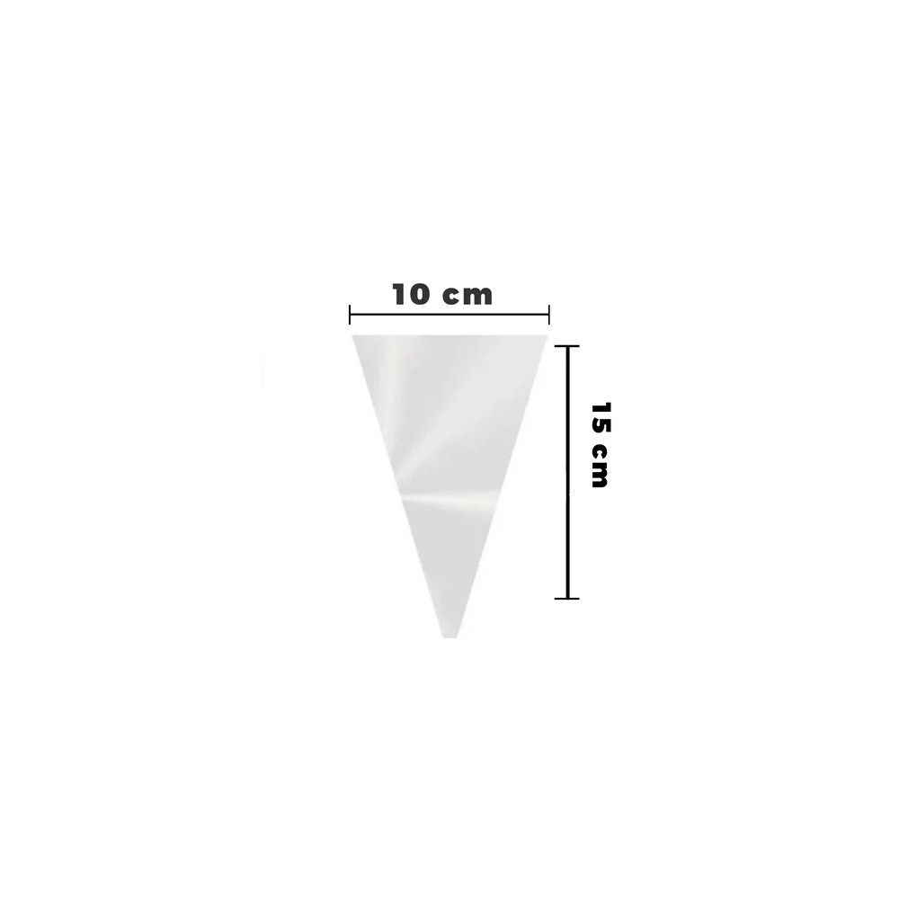 SACO CONE PLASTICO CELOFANE