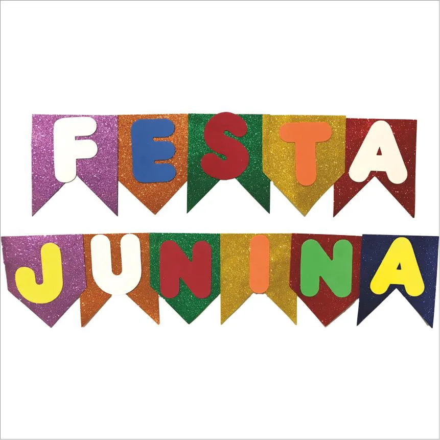 BANDEIRINHA DE EVA FESTA JUNINA