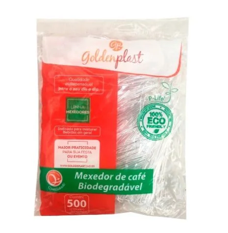 Mexedor de café biodegradável Goldenplast