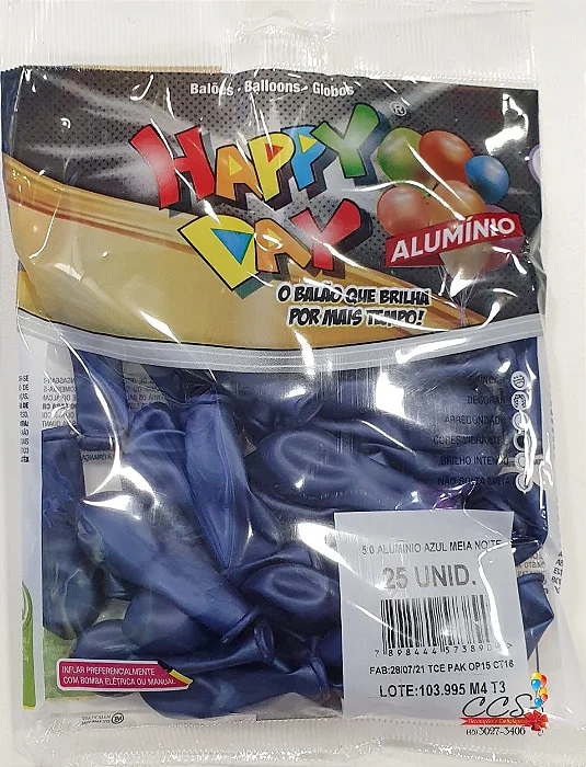 BALÃO 9 ALUMINIO C/25