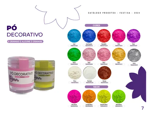 Pó Decorativo comestivel