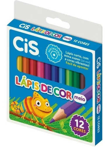Lápis de Cor CIS Curto12 Cores