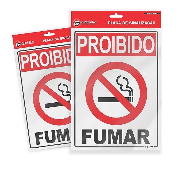 Placa Proibido Fumar