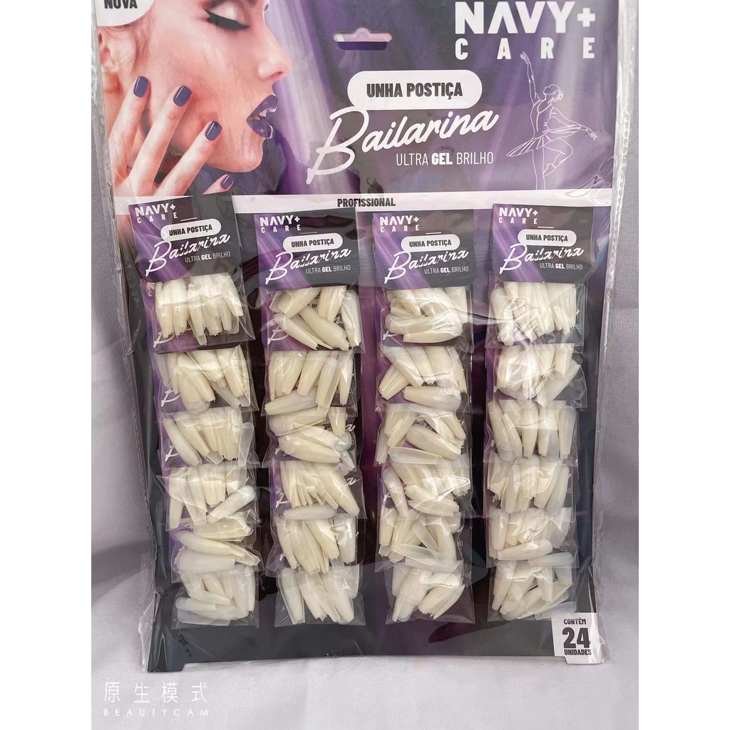 Unha Postiça Bailarina Navy+ Care