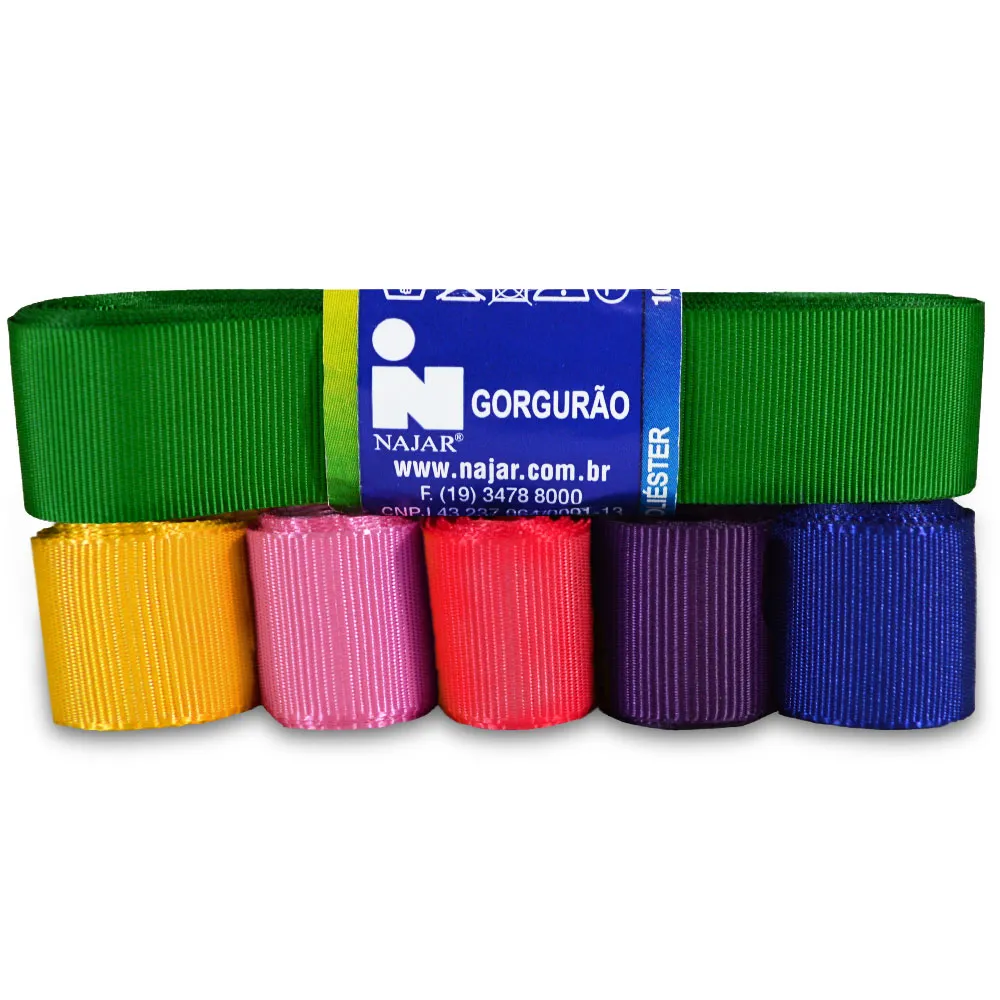 Fita de gorgurão colorida