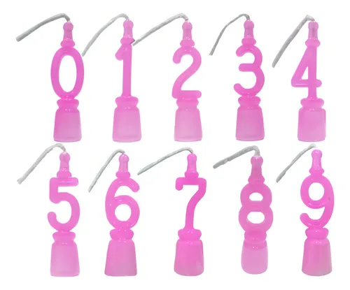 Velas de aniversário numéricas