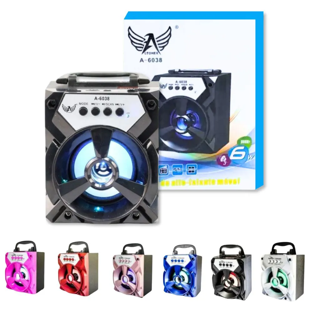 Caixa de som portátil com Bluetooth