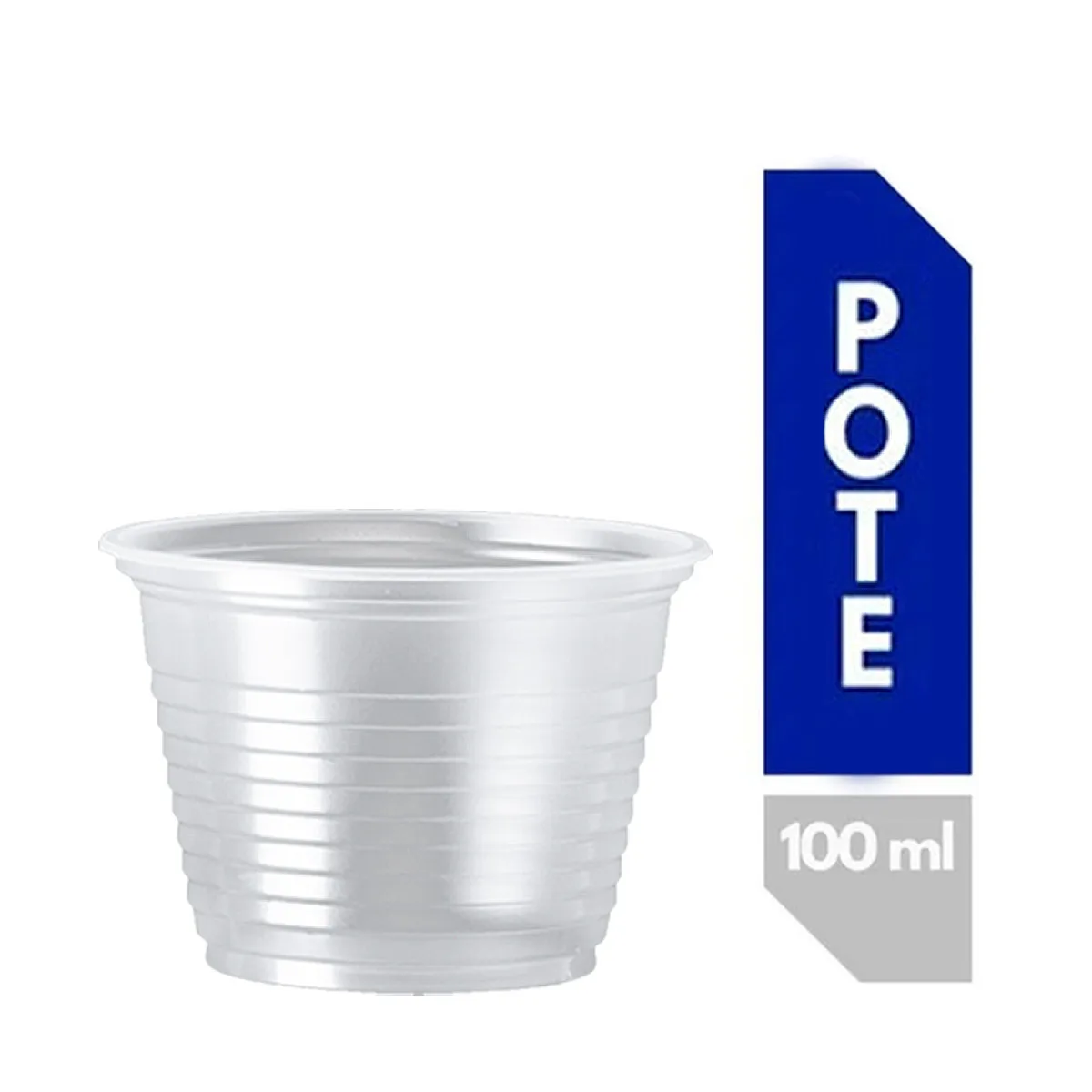 Pote plástico descartável 100 ml