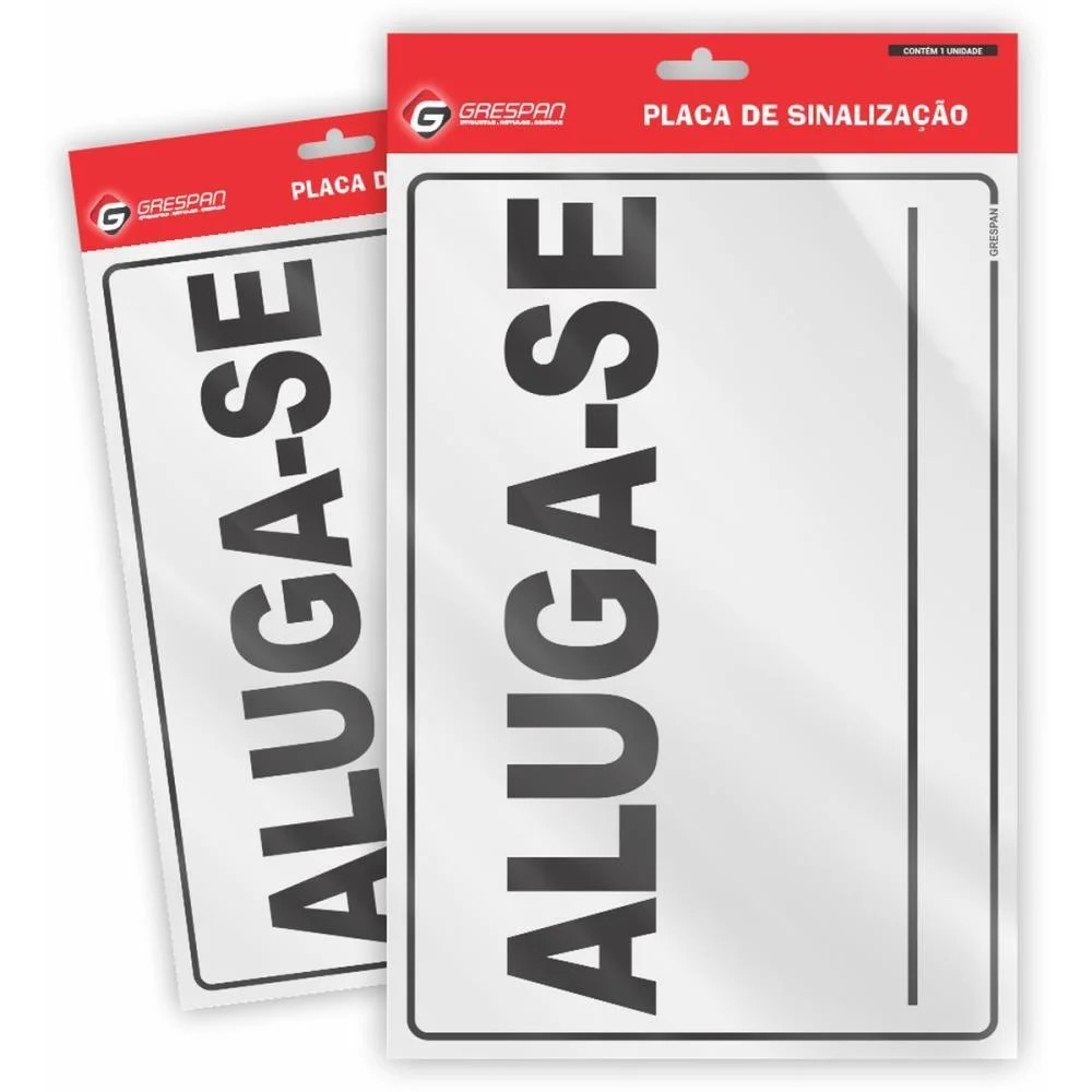 Placa de sinalização 'Aluga-se'