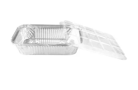BANDEJA ALUMINIO TAMPA TRANSPARENTE