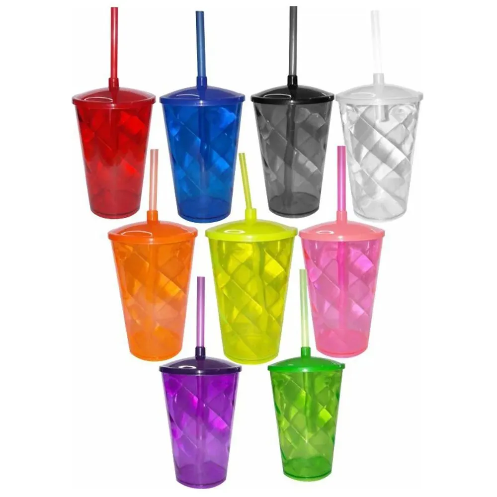 COPO TWISTER 500ML C/ TAMPA E CANUDO
