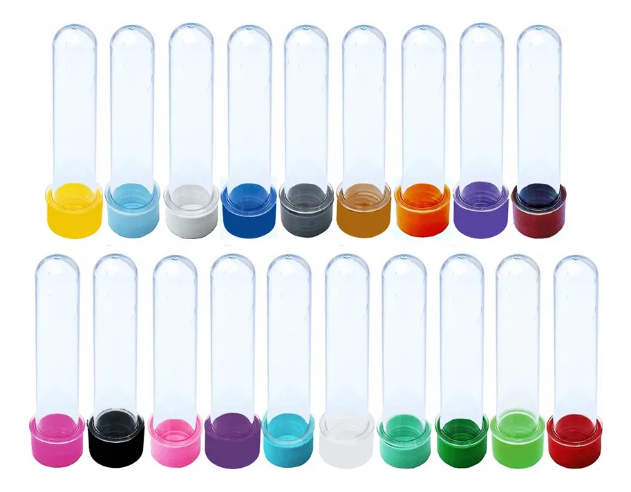 Tubete plásticos coloridos Com 10 unidades