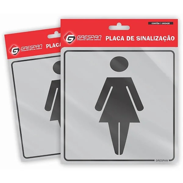 Placa de Sinalização Feminina e Masculino