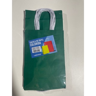 Sacolas de papel coloridas P 15X7,5X21CM