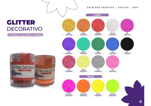 Glitter Decorativo Comestivel
