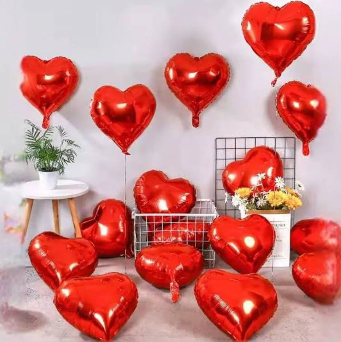 Balão de coração metalizados