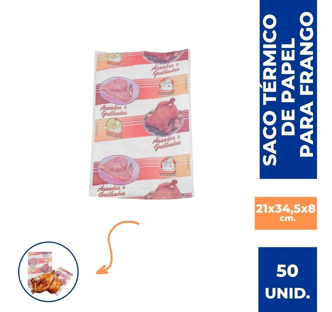 Saco Térmico de Papel para Frango