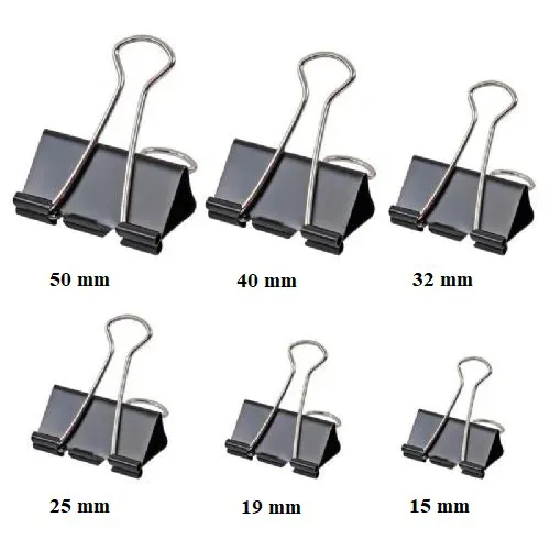 Clipes de papel tipo binder