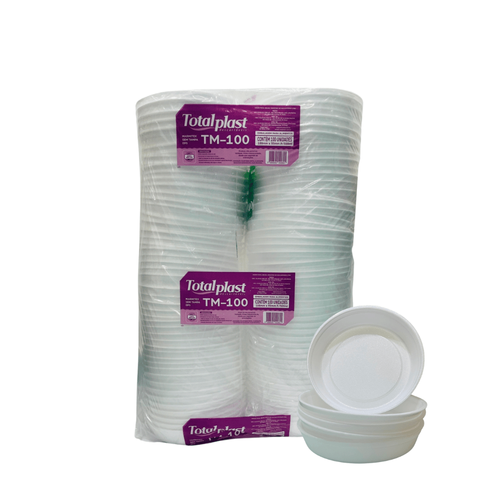 Marmitex Isopor - com 100 unidades