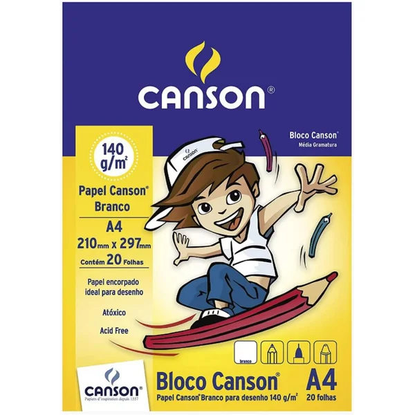 Bloco Canson Branco A4