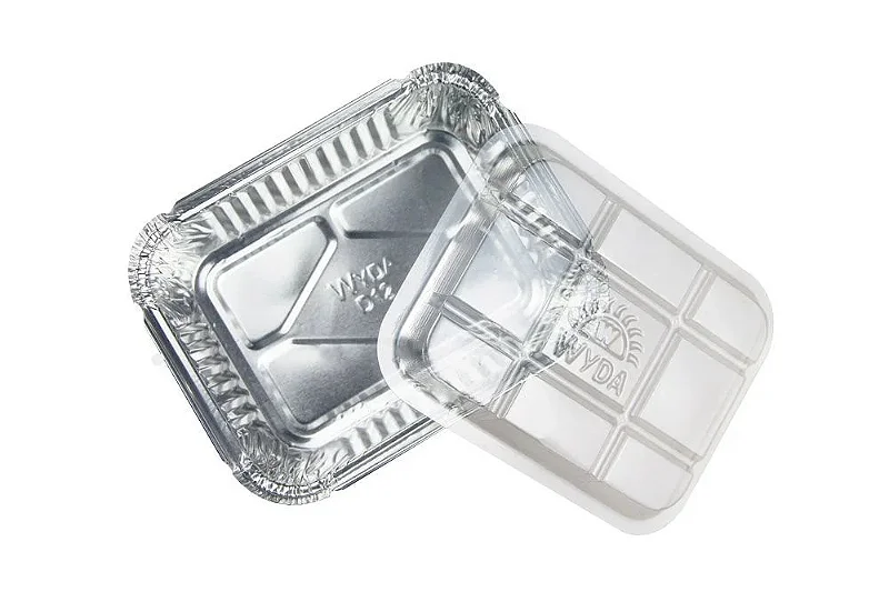 BANDEJA ALUMINIO TAMPA TRANSPARENTE